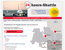 Tablet Screenshot of 24hours-shuttle.de